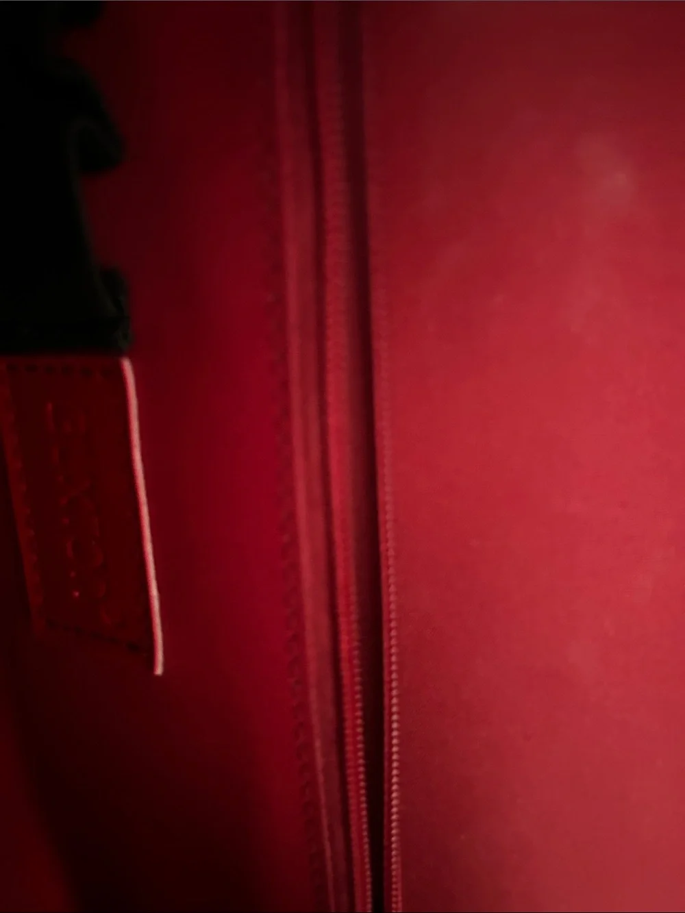 Buxton Red Patent Wallet Organizer with Card Slots and Mirror